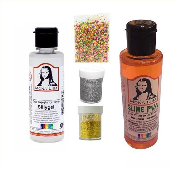 Slime Seti Turuncu Renk 70 ML Renkli Slaym Südor Sılaym Seti 70 ML Slime Borax - Image 1