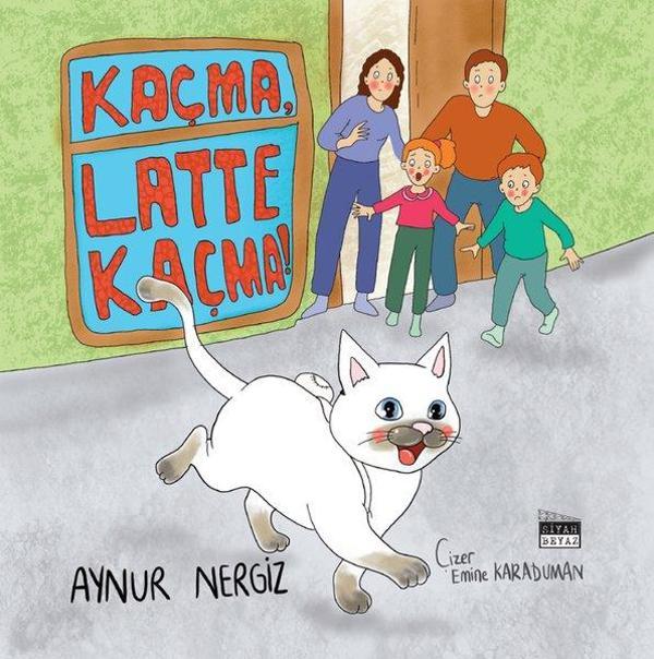 Kaçma Latte Kaçma! - Siyah Beyaz - Image 1
