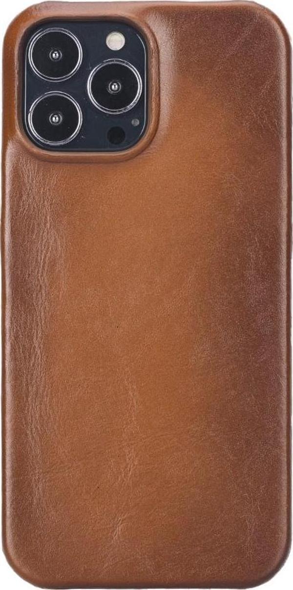 Apple iPhone 13 Pro Max Uyumlu Deri Arka Kapak UJ RST2EF Taba - Image 1