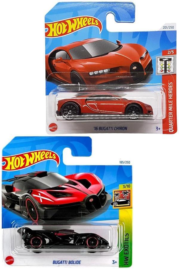 Hot Wheels 2 Araç Bugatti Set - Bugatti Bolide & ´16 Bugatti Chiron (1/64) - Image 1