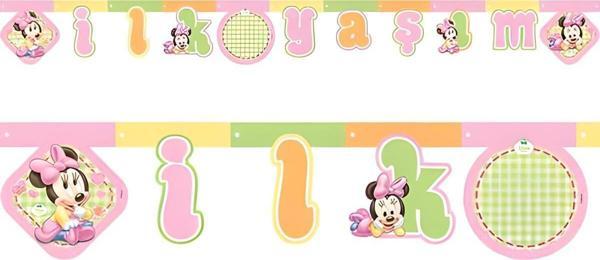 BalonEvi DISNEY BABY MINNIE İLK YAŞIM SET - Image 1
