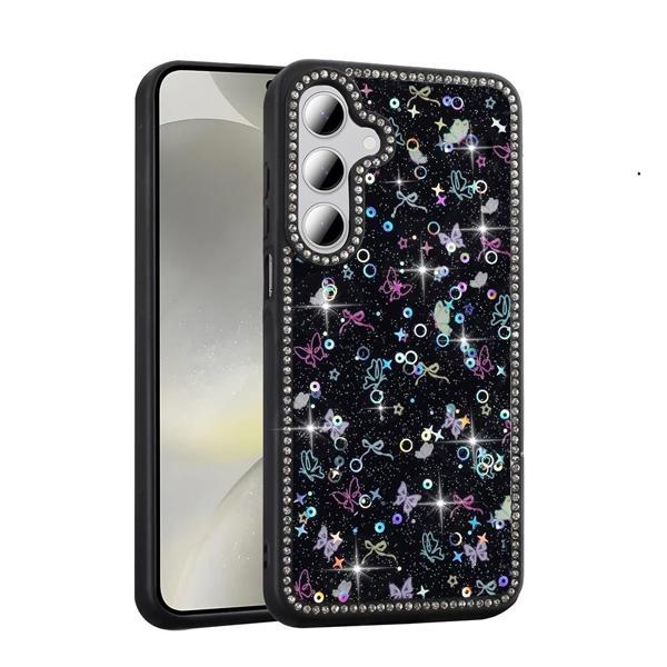 Galaxy S24 FE Kılıf Taşlı ve Simli Tasarım Zore Azra Kapak - Image 1