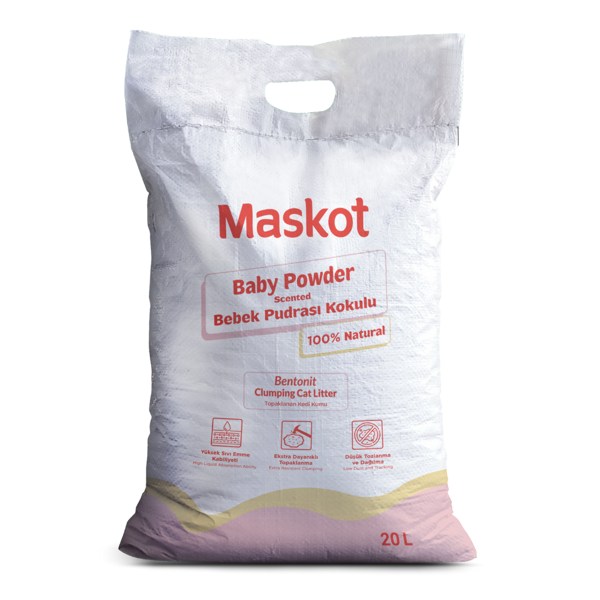 Maskot Bebek Pudrası Kokulu Kedi Kumu 20 L - Image 1