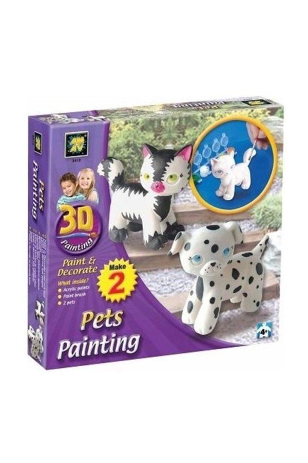 3D Boyama Kedi Ve Köpek Boyama Seti - Kendin Boya Setleri - Image 1