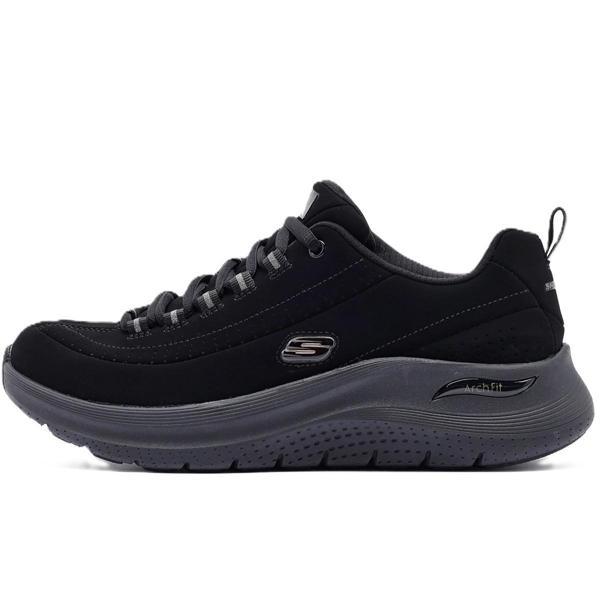 Skechers Arch Fit 2.0-Dark Horse Leather Womens Sneaker Hakiki Deri Kadın Günlük Spor Ayakkabı Siyah - Image 1