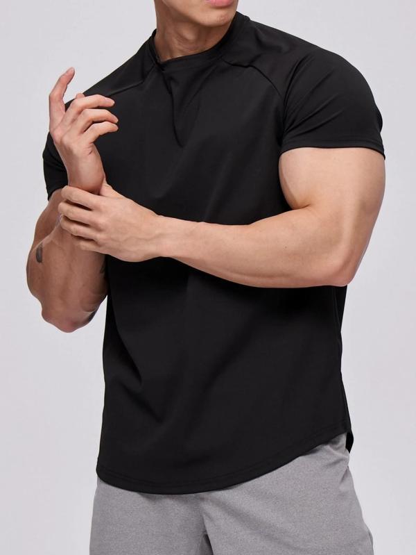 Erkek Spor Tişört Running Sports Gym Reglan Oval Kesim Penye T-shirt OVALT-SHİRT - Image 1