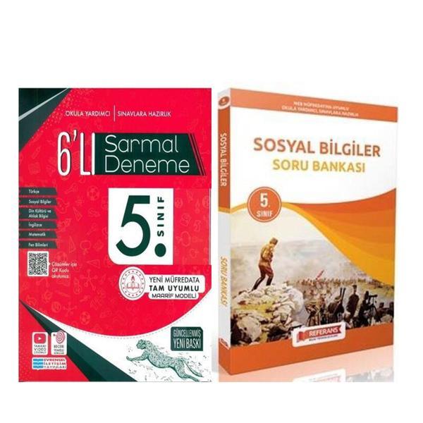 Evrensel İletişim 5. Sınıf 6 lı Sarmal Deneme ve Referans Sosyal Bilgiler Soru Bankası Seti 2 Kitap - Referans Yayınları - Image 1
