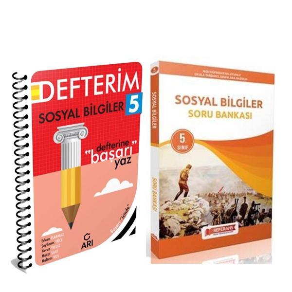 Arı 5. Sınıf Sosyal Bilgiler Defterim ve Referans Sosyal Bilgiler Soru Bankası Seti 2 Kitap - Referans Yayınları - Image 1