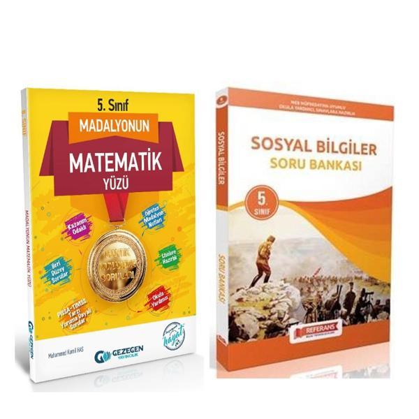 Gezegen 5. Sınıf Madalyonun Matematik Yüzü ve Referans Sosyal Bilgiler Soru Bankası Seti 2 Kitap - Referans Yayınları - Image 1