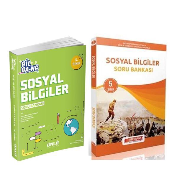 Ünlü 5.Sınıf Bil Bang Sosyal Bilgiler ve Referans Sosyal Bilgiler Soru Bankası Seti 2 Kitap - Referans Yayınları - Image 1