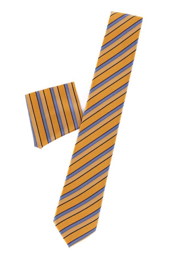 Oppland Erkek Kravat Klasik Mendilli Şık Kolay Şekil Alan Paledo Desenli ince Uyumlu Geniş Tasarım - Image 1