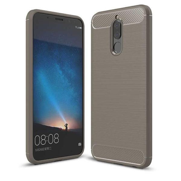 Huawei Mate 10 Lite ile Uyumlu Kamera Korumalı Darbe Önleyici Carbon Brushed Silikon Kılıf - Image 1