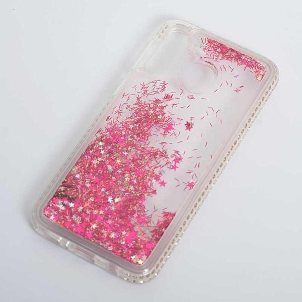 İPhone 11 Uyumlu Yanları Taşlı Sulu Simli Lüx Silikon Kılıf - Image 1