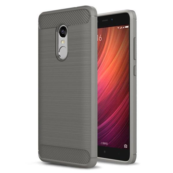 Xiaomi Redmi Note 4X ile Uyumlu Kamera Korumalı Darbe Önleyici Carbon Brushed Silikon Kılıf - Image 1
