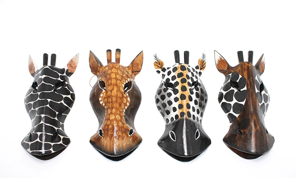 Ahşap Dua Asmalı 20 Cm Zebra Maske 3galıleo-4 - Image 1