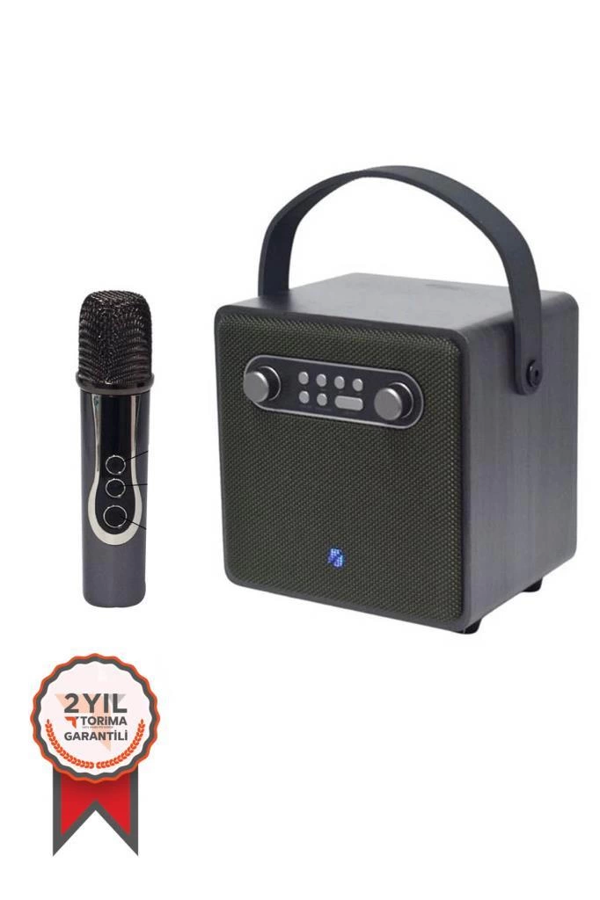 Bts-1688 Yeşil Mikrofonlu Karaoke Bluetooth Hoparlör - Image 1