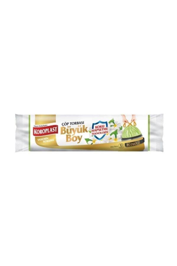 Koroplast Yasemin Kokulu, Büzgülü Büyük Boy Çöp Torbası 10'li - Image 1