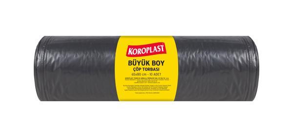 Koroplast Ofis İşyeri için Büyük Boy Çöp Torbası 65*80cm 10'lu - Image 1
