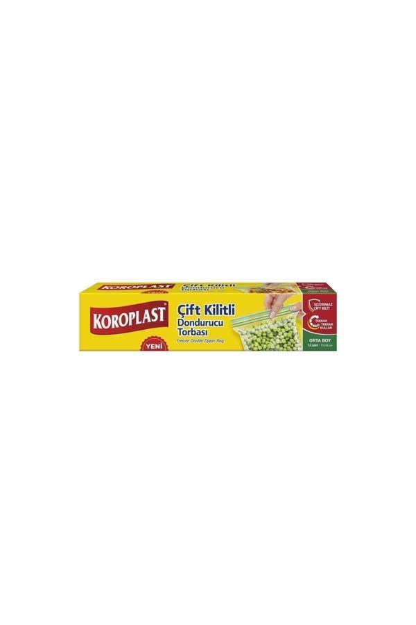 Koroplast Çift Kilitli Dondurucu Poşeti Orta Boy 12'li - Image 1