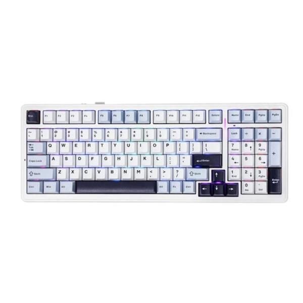 AULA F99 Blue White Black LEOBOG Greywood V3 Switch RGB Kablosuz Hotswap Mekanik Gaming Klavye - Image 1