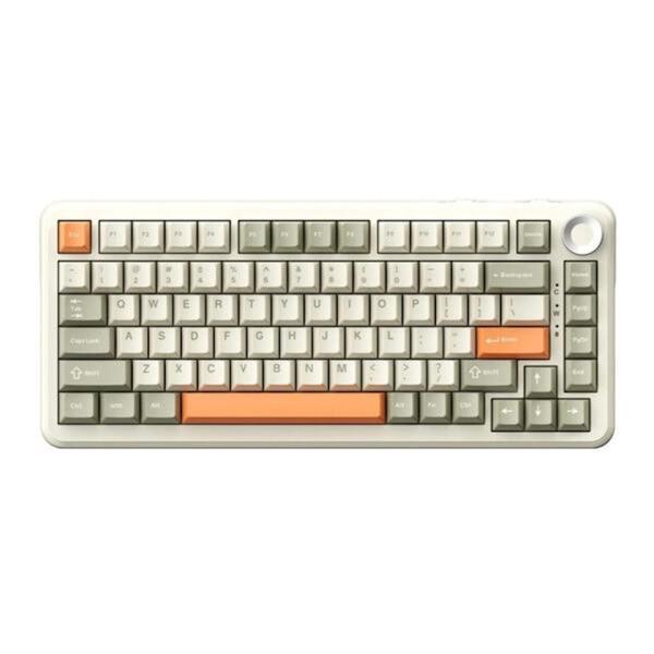 AJAZZ AK820 Max Grey Beige Orange Flying Fish Switch RGB Kablosuz Hotswap Mekanik Gaming Klavye - Image 1