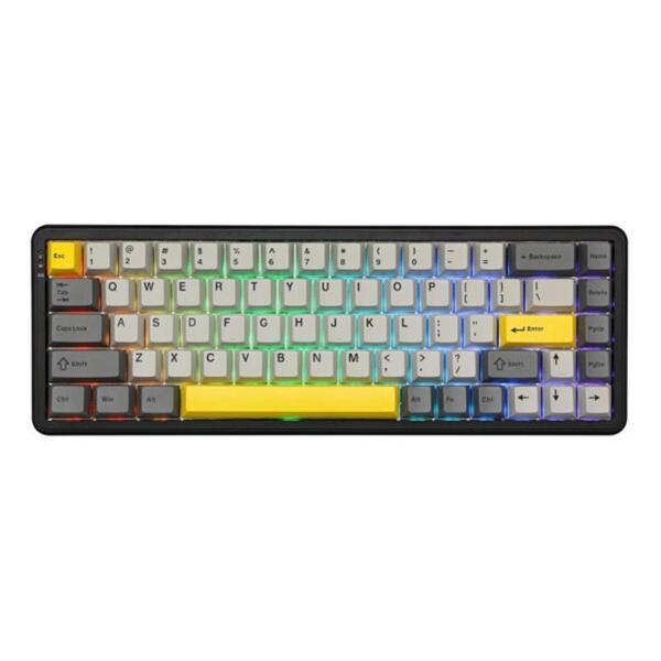AJAZZ AK680 Max Gri Front Printed Magnetic Rice Manyetik Switch RGB Hotswap Mekanik Gaming Klavye - Image 1