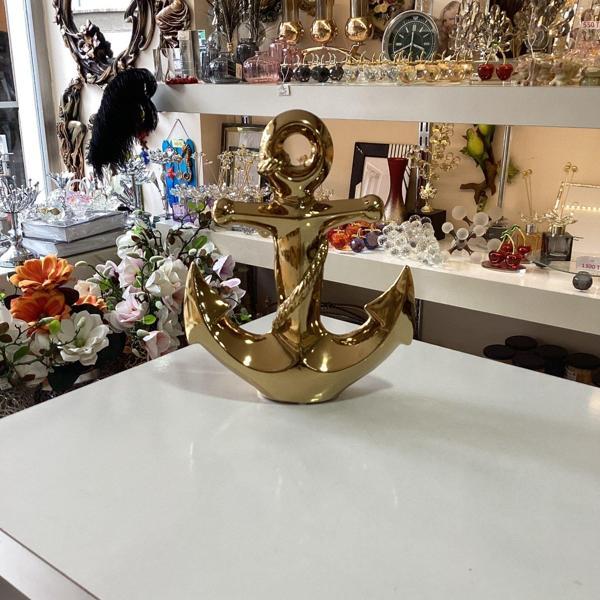 Dekoratif Çapa Seramik Gold Renk 25 cm - Image 1