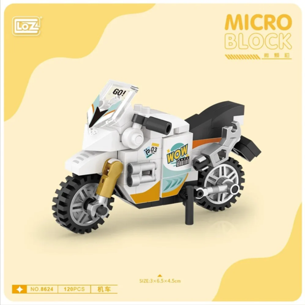 120 Parça Mikro Bloklar Yarış Motosikleti 14+ Yaş - Image 1