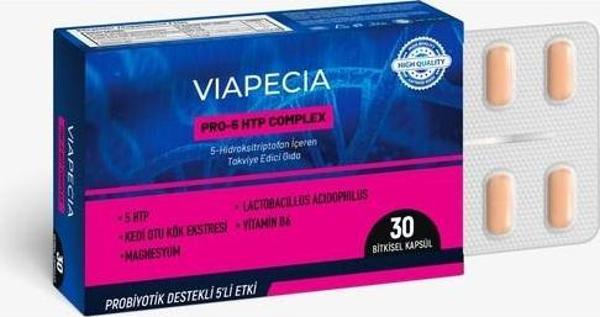 Viapecia Pro-5 Htp Complex 5-Hidroksitriptofan Içeren Takviye Edici Gıda 30 Bitkisel Kapsül - Image 1