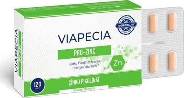 Viapecia Pro-Zinc Çinko Pikolinat Içeren Takviye Edici Gıda 120 Tablet - Image 1
