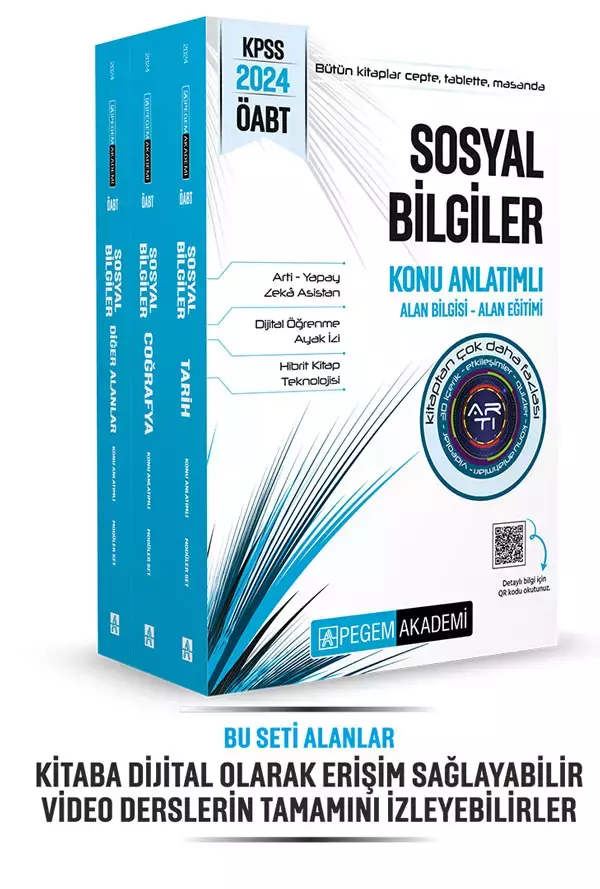 2024 KPSS ÖABT Sosyal Bilgiler Konu Anlatımlı (3 Kitap) - Pegem Akademi Yayıncılık - Image 1