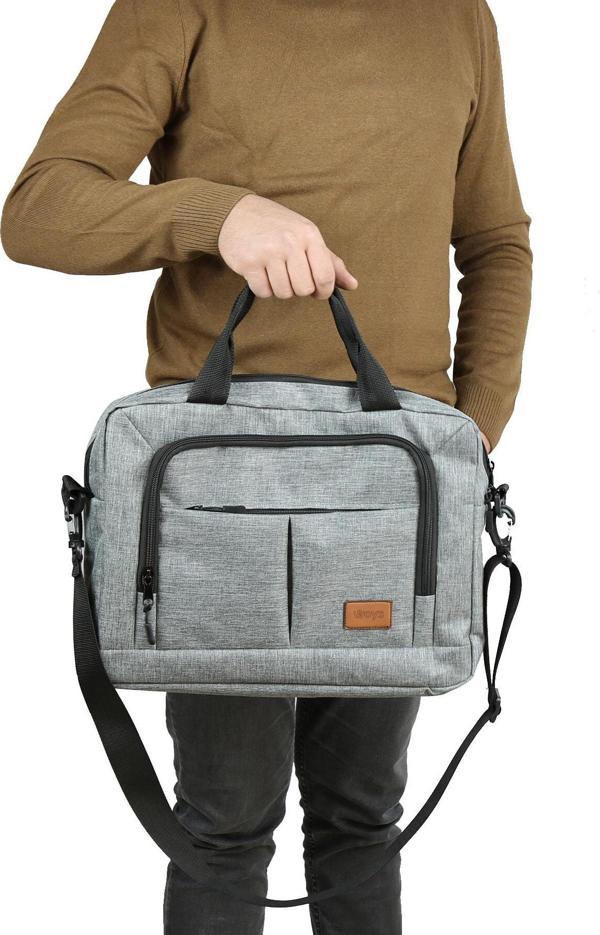Bags 15.6" Gri Evrak Bilgisayar Notebook Laptop Çantası - Image 1
