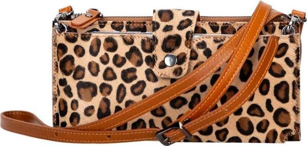 Lozan Strap 6.5 inch Uyumlu Deri Kartlıklı Kılıf LEO1 Leopar - Image 1