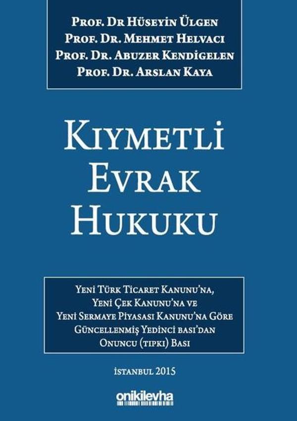 Kıymetli Evrak Hukuku - On İki Levha Yayıncılık - Image 1