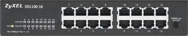 Zyxel GS1100-16 16 Port Gigabit Yönetilemez Switch - Image 1