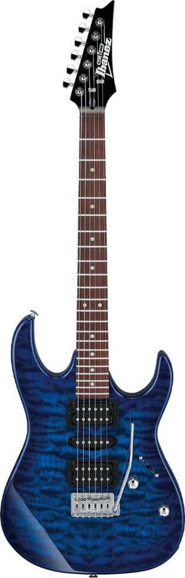 IBANEZ GRX70QA-TBB Transparent Blue Burst Elektro Gitar - Image 1