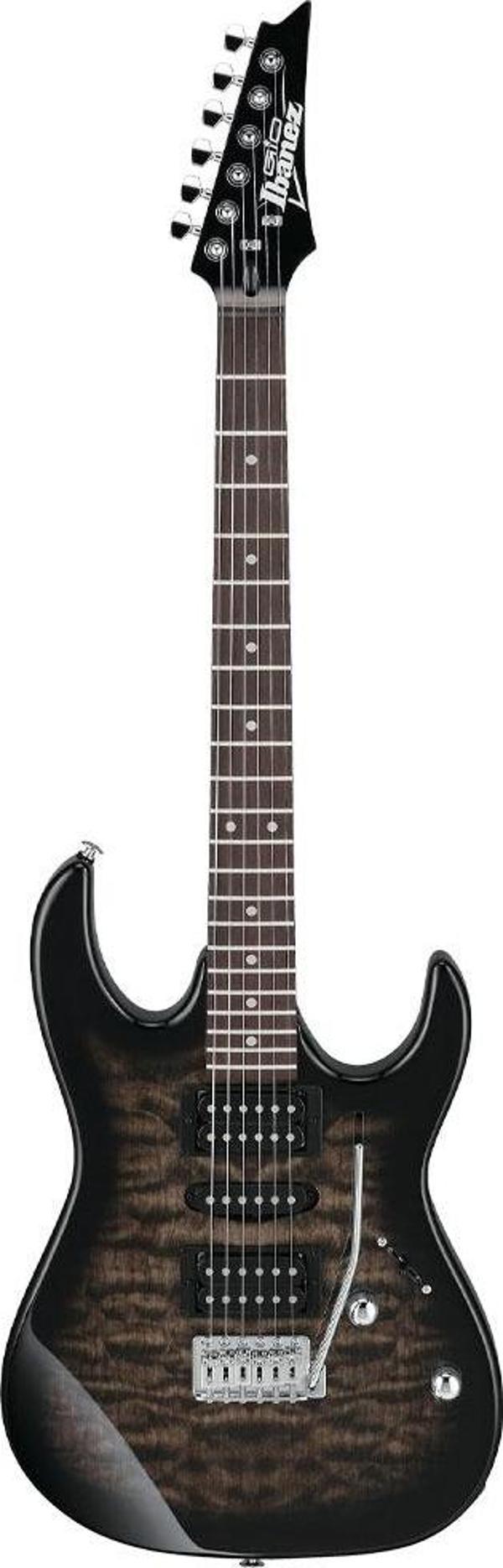 Ibanez GRX70QA-TKS Transparent Black Sunburst Elektro Gitar - Image 1