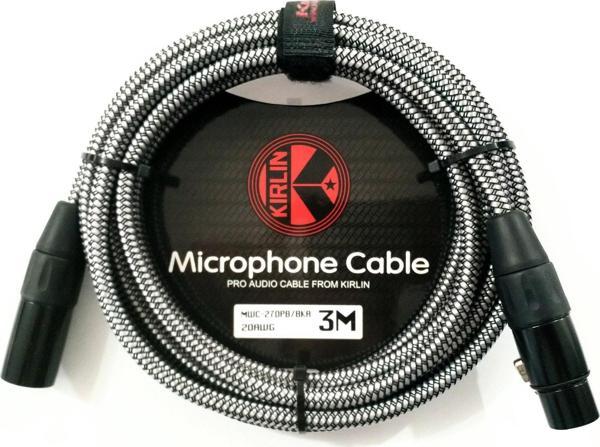 Kirlin MWC270PB 3 Metre Örgülü Mikrofon Kablosu 3pin Dişi 3pin Erkek - Image 1