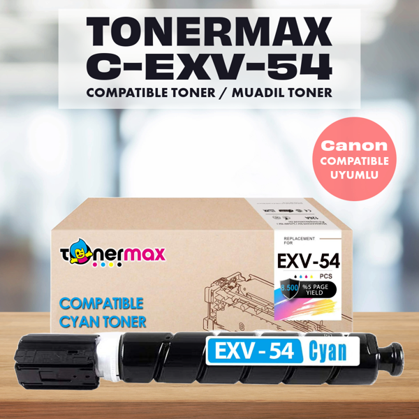 Canon C-EXV-54 Muadil Toner Mavi / ImageRUNNER C3025i / C3125i / C3262i - Image 1