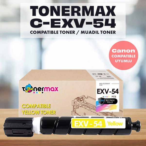 Canon C-EXV-54 Muadil Toner Sarı / ImageRUNNER C3025i / C3125i / C3262i - Image 1