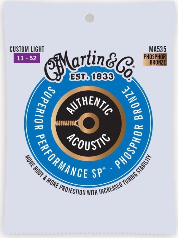 Martin MA535 Otantik Sp Custom Light Phosphor Bronz Akustik Gitar Tel Takımı (11-52) - Image 1