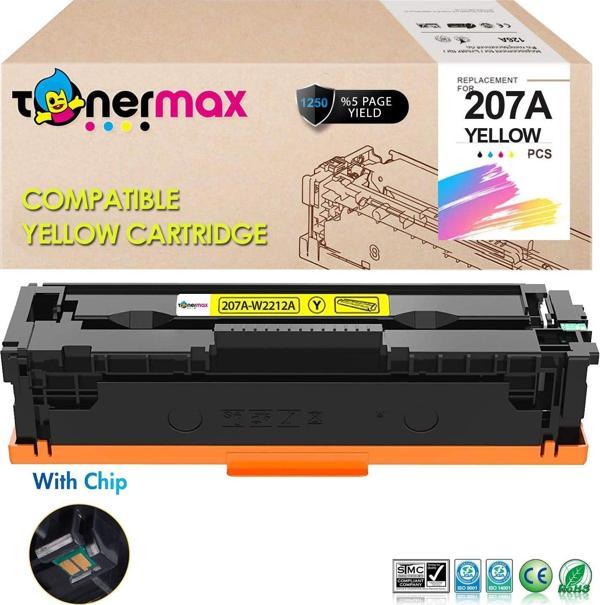 TonerMAX® Hp 207A W2212A Muadil Toner Sarı - Çipli/ Laserjet M255 / M282 / M283 - Image 1
