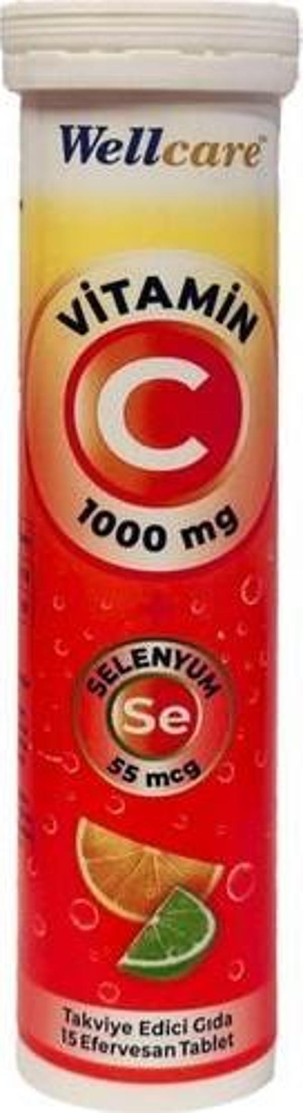 Wellcare Vitamin C 1000 Ml Selenyum 55 Mcg 15 Effervesan Tablet - Image 1