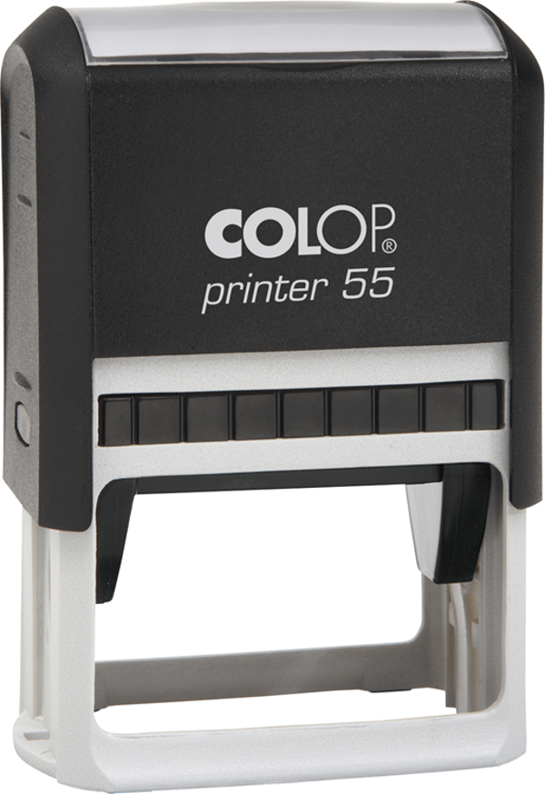 COLOP PRINTER 55 TARİH KAŞE SİYAH KASA MAVİ/KIRMIZI KEÇE - Image 1
