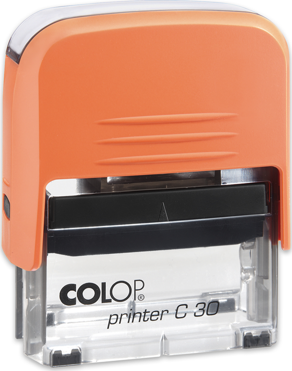 COLOP PRINTER C30 TURUNCU KASA MAVİ KEÇE - 18X47MM - Image 1