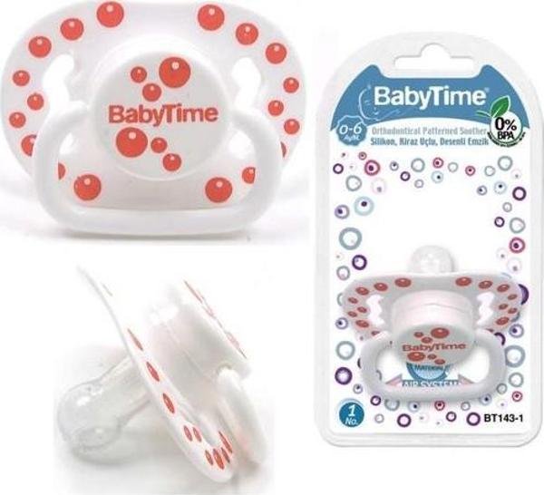 BabyTime Silikon Kiraz Uçlu Desenli Emzik N.1 - Image 1