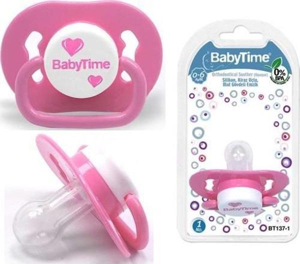 BabyTime Silikon Kiraz Uçlu Mat Gövdeli Emzik N.1 - Image 1