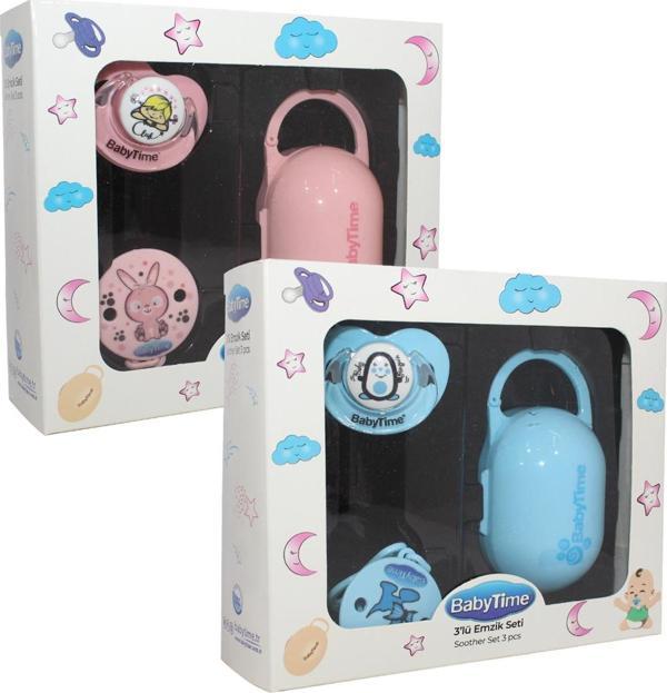 BabyTime 3'lü Emzik Seti Pembe - Image 1