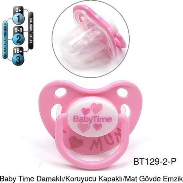BabyTime Damaklı Koruyucu Kapaklı Mat Gövdeli Emzik 6-18 Ay - Image 1