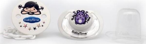 BabyTime Emzik + Emzik Askısı Beyaz - Image 1